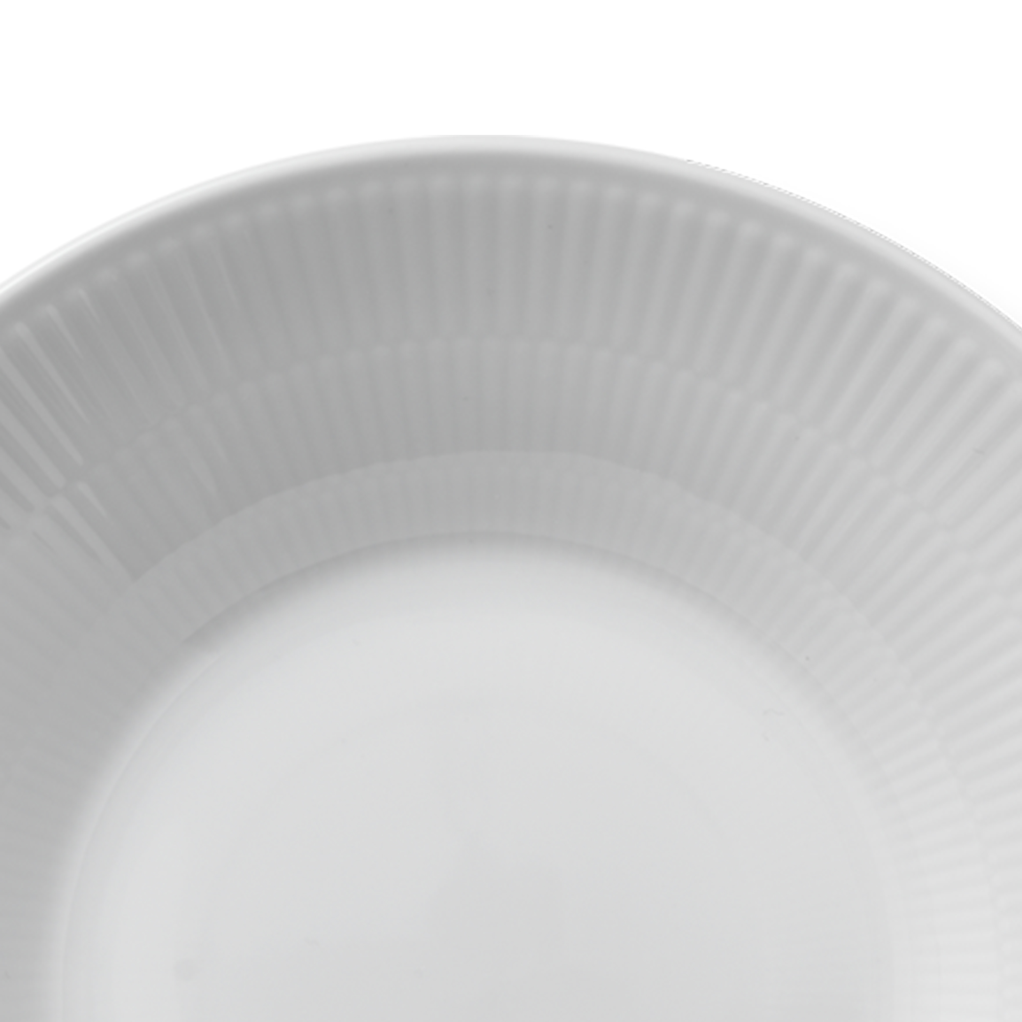 Zoom billed af Hvid Riflet Dyb tallerken 24 cm